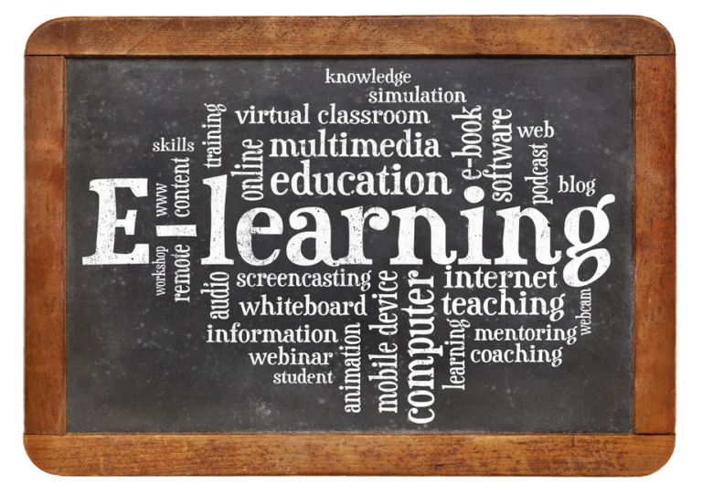 e-learning word cloud on blackboard