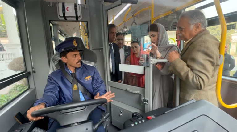 Punjab CM inaugurates electric bus service in Lahore