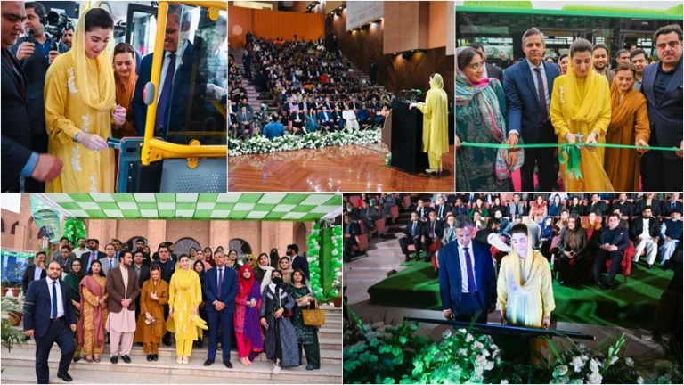 CM Punjab inaugurates electric bus service in Lahore