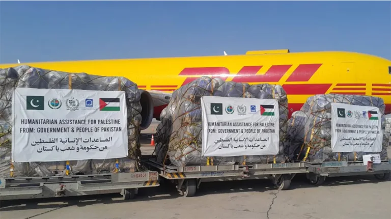 NDMA dispatches 15th relief consignment for Palestine