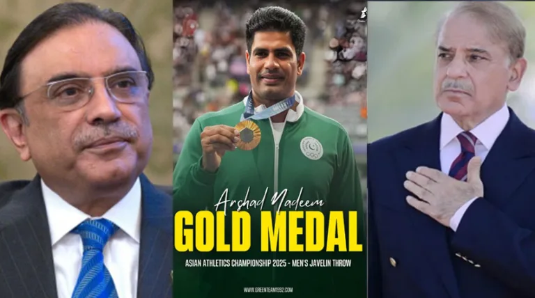 President, PM felicitate Arshad Nadeem for gold medal in AAC