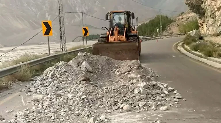 Debris removal, reopening of KKH underway in rain-hit Gilgit Baltistan