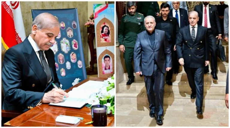 PM Shehbaz visits Iranian Embassy, signs condolence book