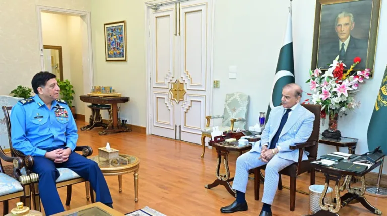 Shehbaz Sharif praises PAF’s vital role for defence