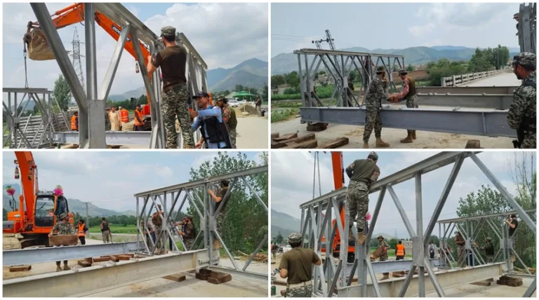 Work on restoration of Jar Bridge is continuing at fast pace