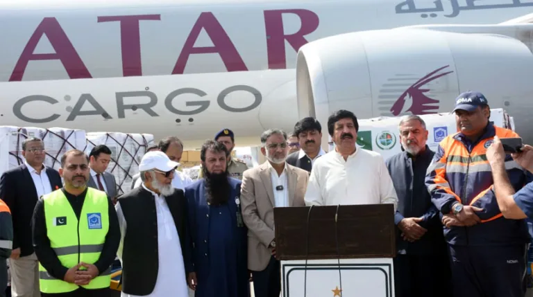 NDMA dispatches 23rd shipment of aid to Palestinian people