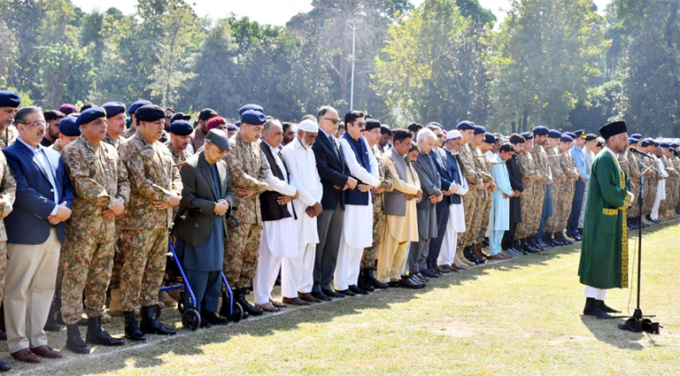 Namaz-e-Janaza of 12 Shuhada offered at Chaklala Garrison