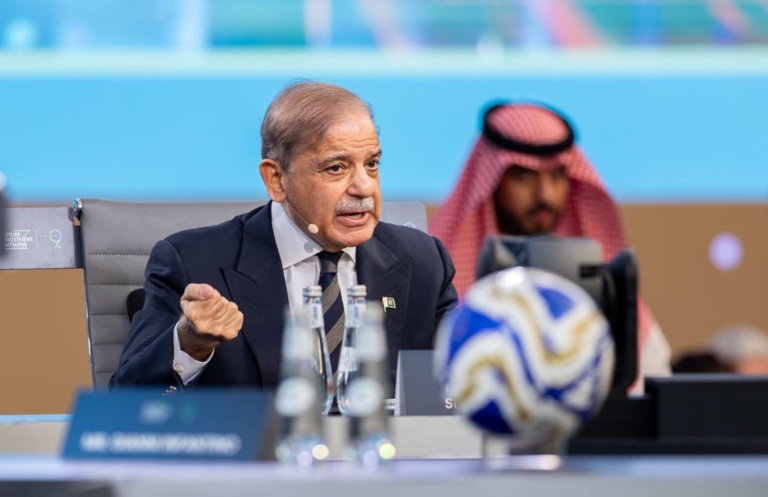 PM Shehbaz Sharif at Riyadh in Is Humanity Heading in the Right Direction - 01