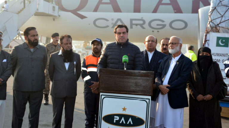 NDMA dispatches 27th aid consignment for Palestinians