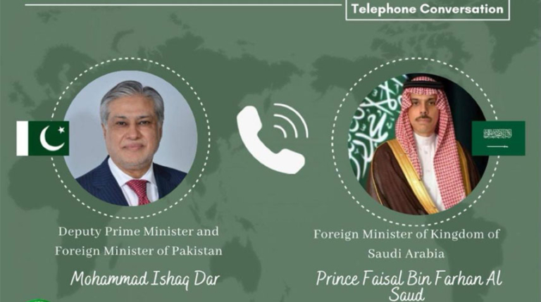 Pakistan, Saudi Arabia reaffirm joint efforts for Gaza peace