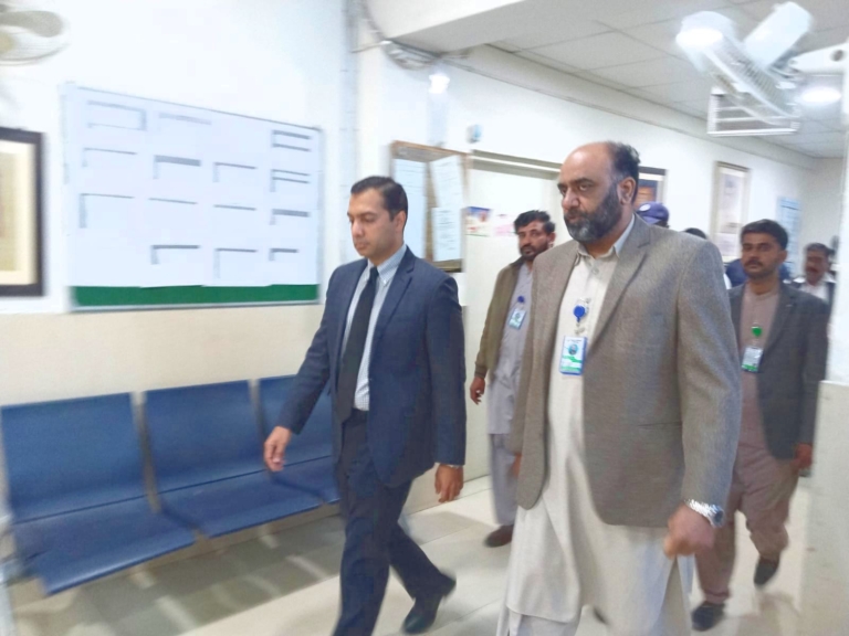 DC Khushab Pays Surprise Visit to THQ Hospital Noorpur Thal