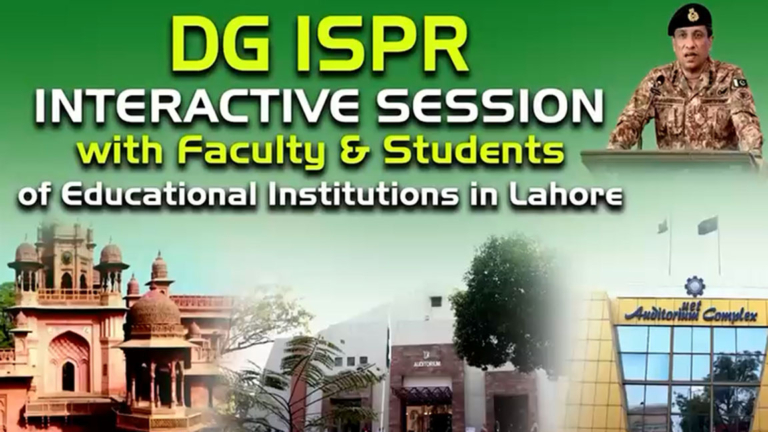 DG ISPR visits various educational institutions of Lahore