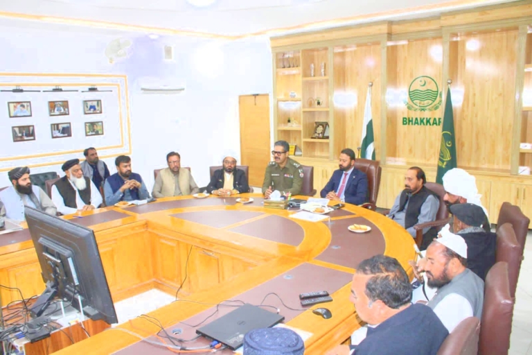 District Peace Committee Meeting Reviews Law and Order Situation in Bhakkar