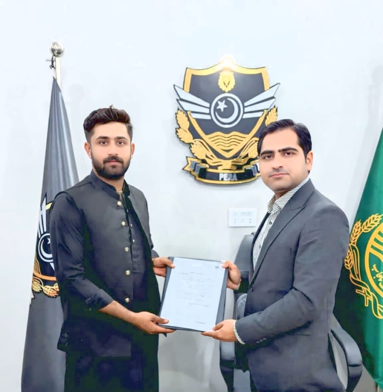PERA Force Sergeant Malik Saifullah Jasra Honored with Certificate of Appreciation