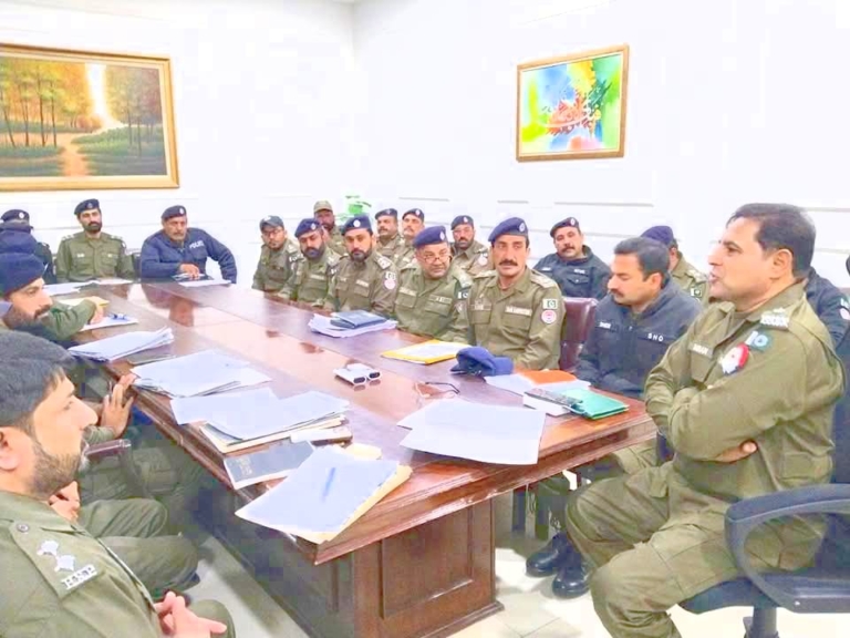 SP Investigation Chairs Meeting of City Circle SHOs and Investigation Officers in Sargodha