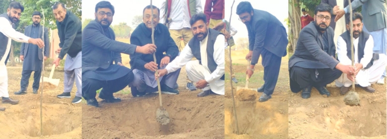 Spring Tree Plantation Campaign Launched at Government Technical Model High School Joharabad