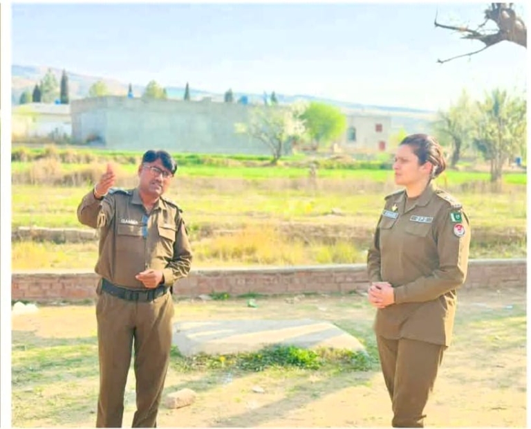 DPO Khushab Dr. Ammara Shirazi Reviews Construction Work of Police Service Center and Guest House in Nowshera