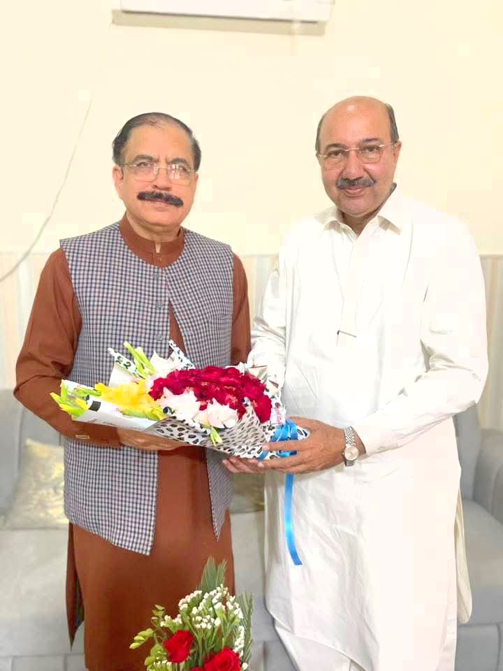 MNA Malik Shakir Bashir Awan Meets Dr. Ghaus Muhammad Khan Niazi in Joharabad