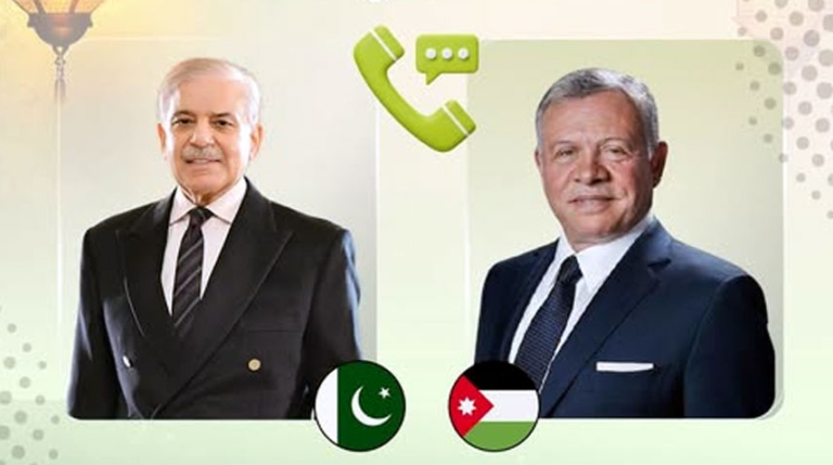 PM reaffirms Pakistan's solidarity with king of Jordan