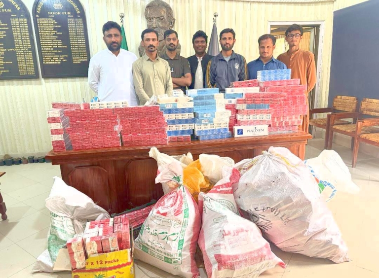 Crackdown Against Non-Custom Paid Cigarettes in Noorpur Thal - Cigarettes Worth Millions Seized