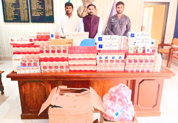 Crackdown Against Smuggled Cigarettes Intensifies in Noorpur Thal Para Force