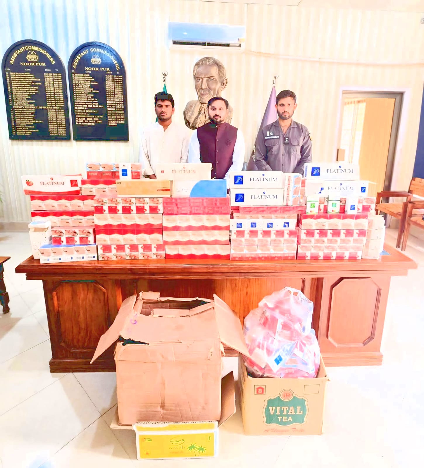Crackdown Against Smuggled Cigarettes Intensifies in Noorpur Thal Para Force