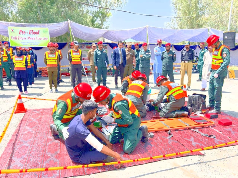 Pre-Flood Mock Exercise Held in Khushab to Tackle Potential Flood EmergencyDeputy Commissioner Emphasizes Coordination and Preparedness Among Departments